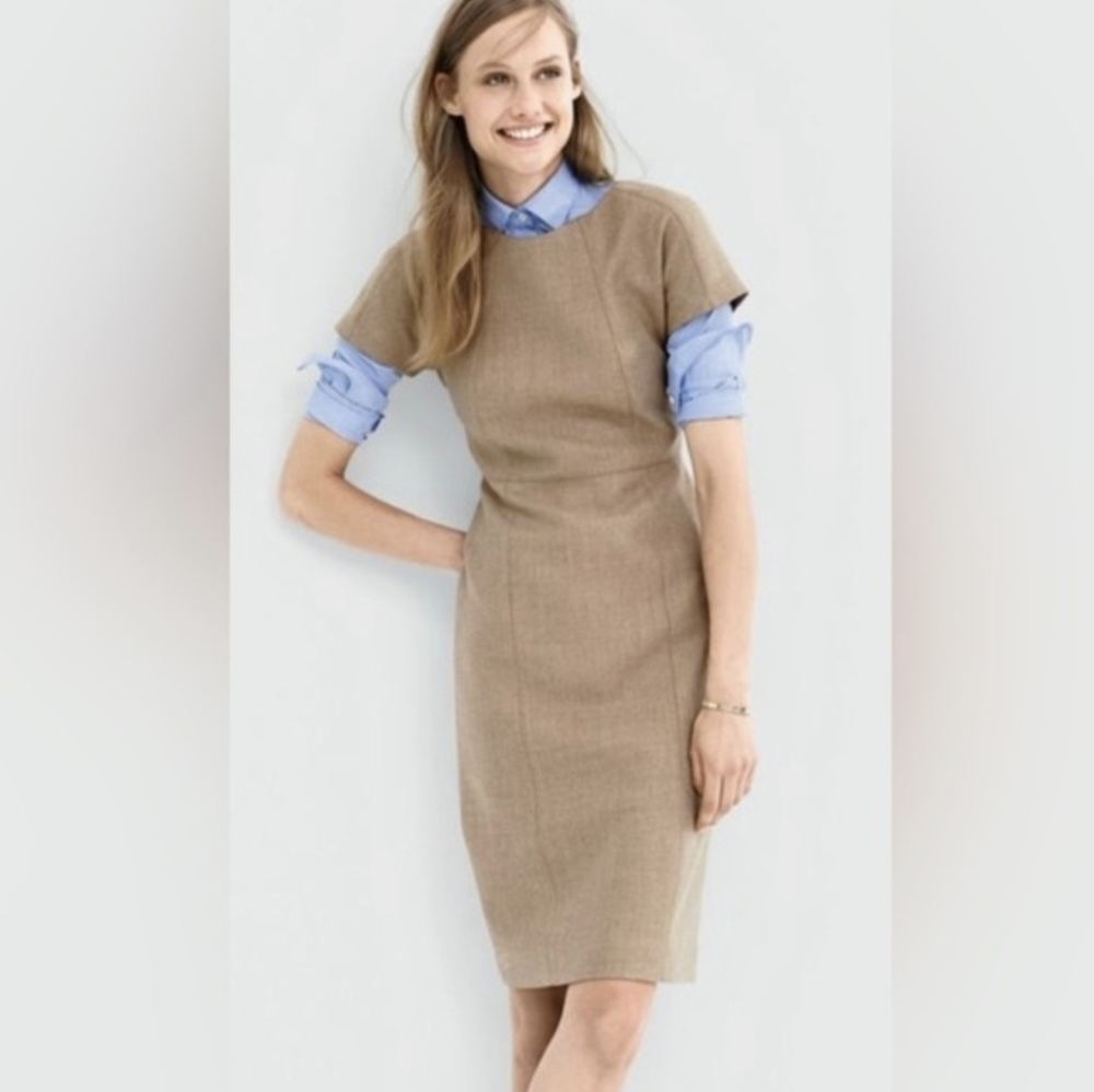 J Crew 100% Wool Sheath Dress